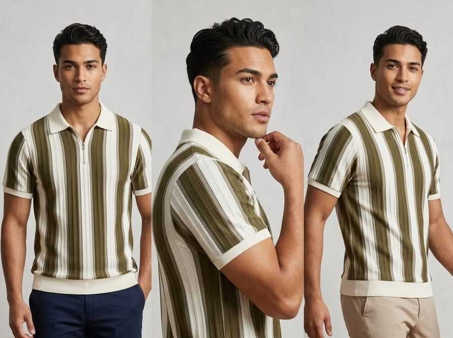 Imported Round Neck Zipper t shirt for Men/Boys