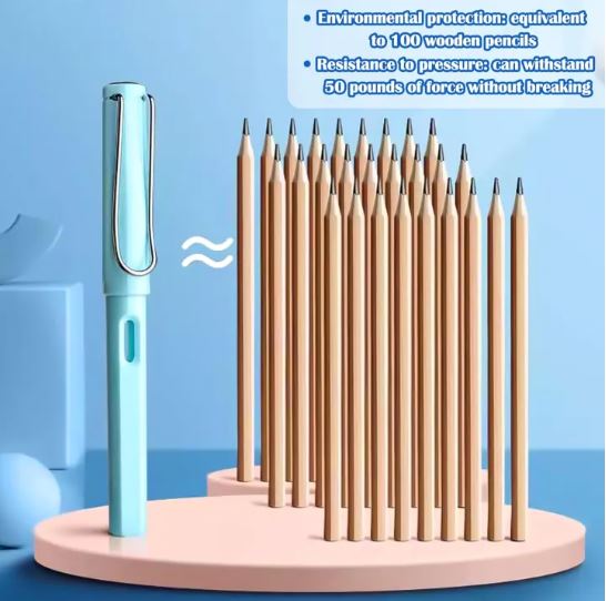 12 Pcs Unlimited/Infinity Magic Color Pencil with Eraser. Replacement Nibs Tree-Friendly Cute Forever Pencil Colors for Kids Writing, Sketch, Drawings Pens Inkless Color Pen Sketching Color Pencil
