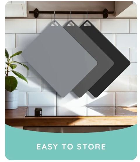 PACK OF 2 Flexible Cutting Mat, Non-Slip Chopping Mat, Thin Cutting Board, Kitchen Cutting Mat, Flexible Chopping Board, Bendable Cutting Mat, Roll-Up Cutting Mat, Multi-Color Cutting Mat, Dishwasher-Safe Cutting Mat, Food-Grade Chopping Mat
