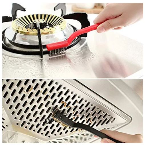 3 Pc Mini Wire Brush Cleaning Tool Kit Brass, Nylon, Stainless Steel Bristles Gas Cleaning Brush Steel Brush Gas Stove Cleaning Brushes Kitchen Tools Cleaning Kit Chimney Cleaning Brush Burner Cleaner Brush Copper Wire (Multicolor)
