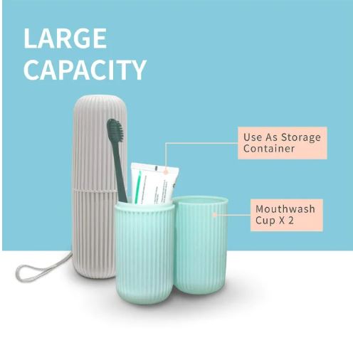 Toothbrush Travel Case, Portable Travel Toothbrush Holder Case, Toothbrush Case Set for Camping, Traveling, Home, School, Business, Bathroom Toothbrush Organizer Travel Toothbrush Toothpaste Make Up Brushes Portable Toothbrush Cup Case