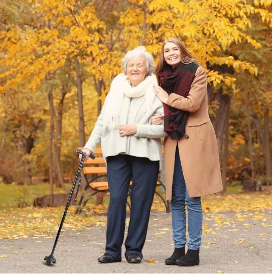 Black Folding Walking Stick with Led Light Portable Aluminium Handle Dependable Professional Walking Stick For Old Gentleman, Old People, Walking Stick For Old Women, Stick For Old Man Walking, Adjustable Walking Cane Base For Hiking Camping