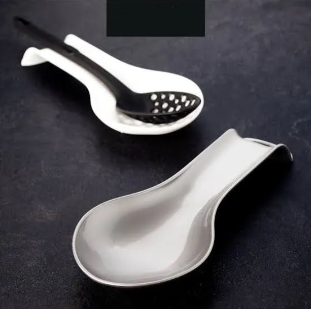 PACK OF 2 Kitchen Spoon Holders Fork Spatula Rack Shelf Tong Hooks Organizer Plastic Spoon Rest Mat Chopsticks Holder Non Slip Spoons Pad Kitchen Utensil Silicone Utensil Heat Resistant Kitchen Gadgets And Cooking Tools