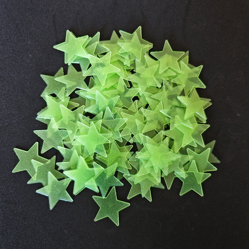 Pack of 100 - 3D Stars Glow In The Dark Wall Stickers Luminous Fluorescent Wall Stickers For Kids Baby Room Bedroom Ceiling Home Decor