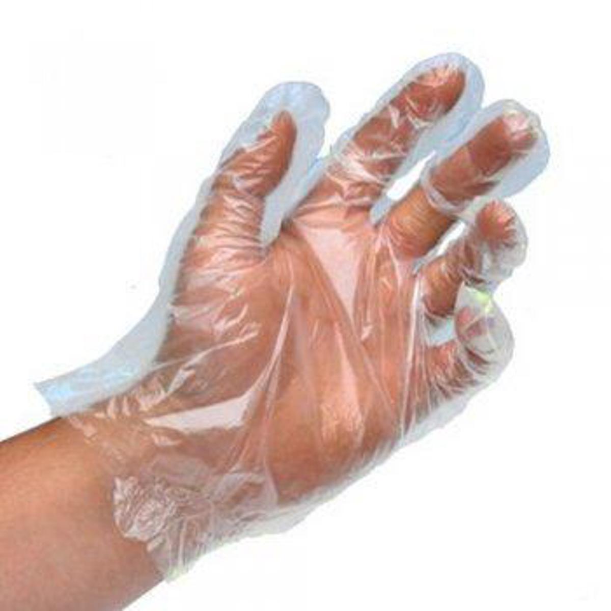 Disposable Powder Free Polythene PE Plastic Glove Free Size 200pcs