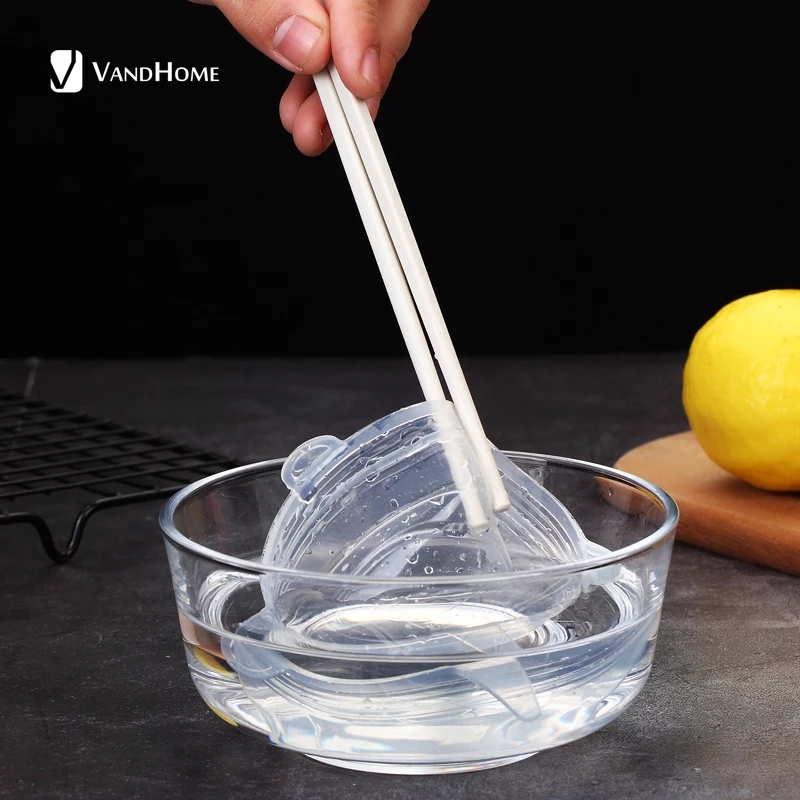 6Pcs Kitchen Reusable Silicone Stretch Seal Lid Preservation Vacuum Food Storage Bowl Cover6Pcs Kitchen Reusable Silicone Stretch Seal Lid Preservation Vacuum Food Storage Bowl Cover