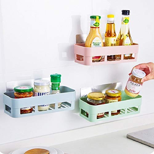 Bathroom Storage Rectangular Rack Organizer No Drill for Shower Soap Shampoo Holder Toilet Storage Accessories with Drainage hole