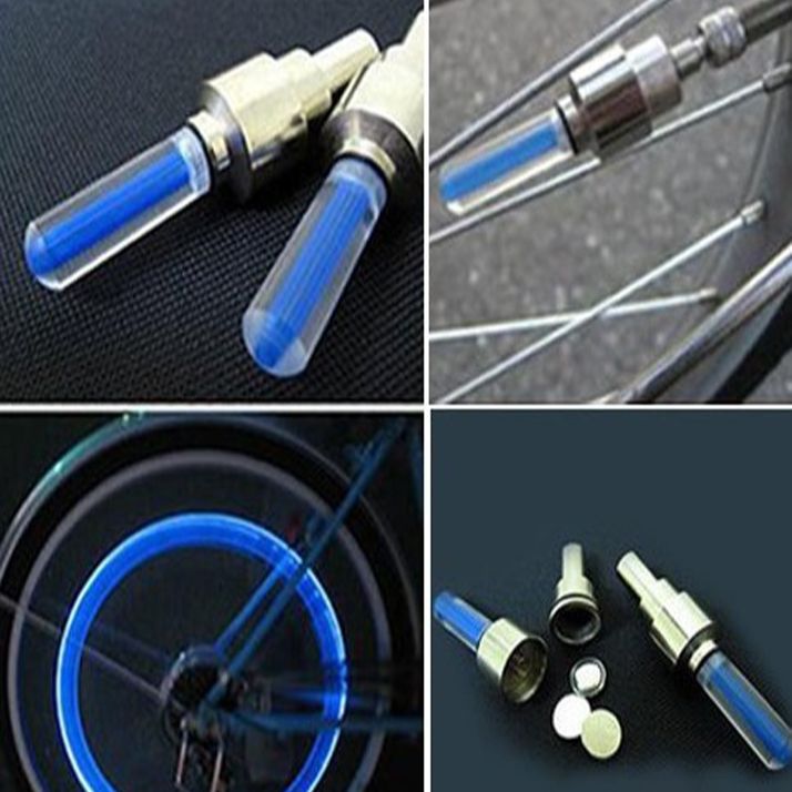 2 Pcs Cycle Bike Glow In The Dark Car Luminous Led Tyre Valve Cap Motion Running Sensor Activated Wheel Neon Spokes LED Light