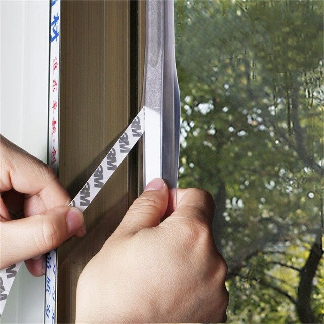 Transparent Windproof (Dust Proof) Silicone Sealing Strip Bar Door Bottom Self-adhesive Sealing Strip Prevent Duster and Pests Size 100 CM