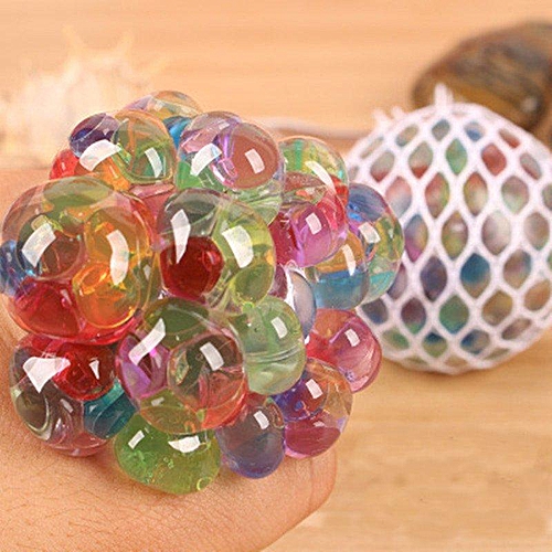 Magic Colour Changeable Grape Mesh Squish Ball Stress Release Toy Squeezing Rubber Vent Grape Ball, Hand Wrist Toy