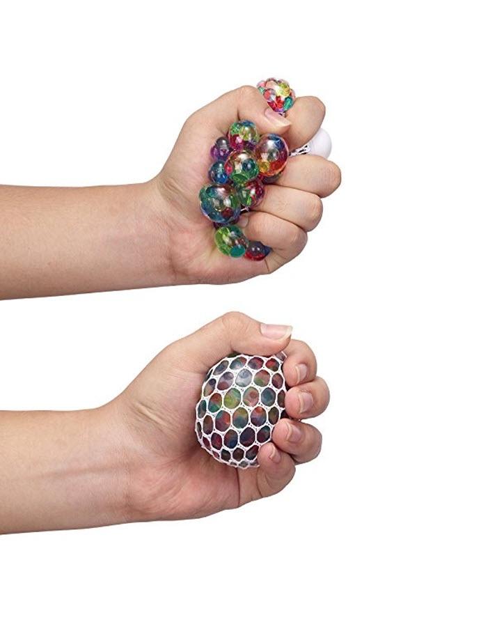 Magic Colour Changeable Grape Mesh Squish Ball Stress Release Toy Squeezing Rubber Vent Grape Ball, Hand Wrist Toy