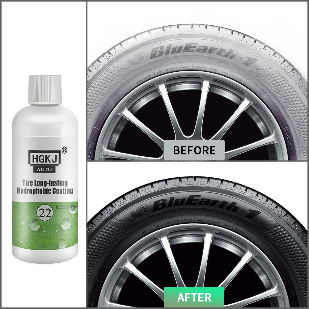 50ml HGKJ-22 Auto Car Tire Coating Tyre Gloss Long-lasting Hydrophobic Coating Tire Polish Tire Shine Tyre Coating Liquid