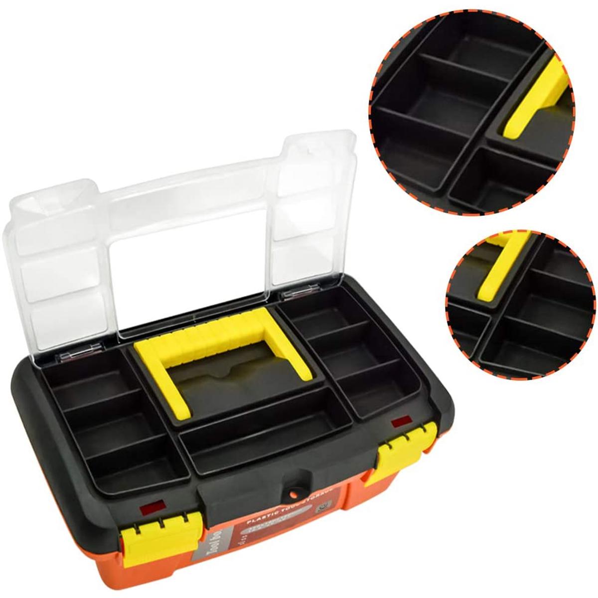 Household maintenance tool portable electrician box multifunctional large industrial grade hardware tool box car storage box Size 12.5 Inch