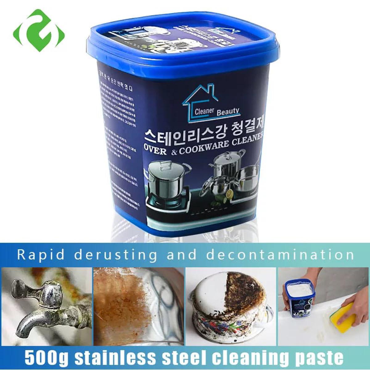 Powerful Stainless Steel Cookware Cleaning Paste Household Kitchen Cleaner Washing Pot Bottom Scale Strong Cream Detergent 800 Gram