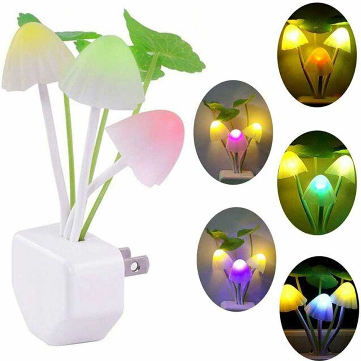 High Quality Colour Changing New automatic Fashion Night Light Romantic Multi Colorful Sensor LED Mushroom Night Light Wall Lamp , mushroom lamp , mushroom night switch lamp , mushroom sensor lamp