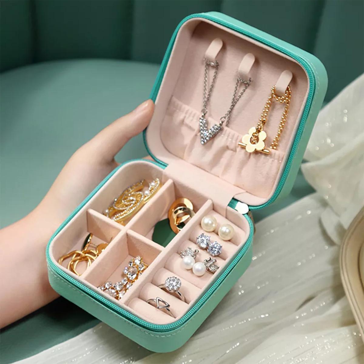 Portable Jewelry Storage box | Organizer Box ,for Travelling Leather Box ,Latest Hair Accessories | Gift boxes For Jewellery, Mini jewelry storage box for multipurpose