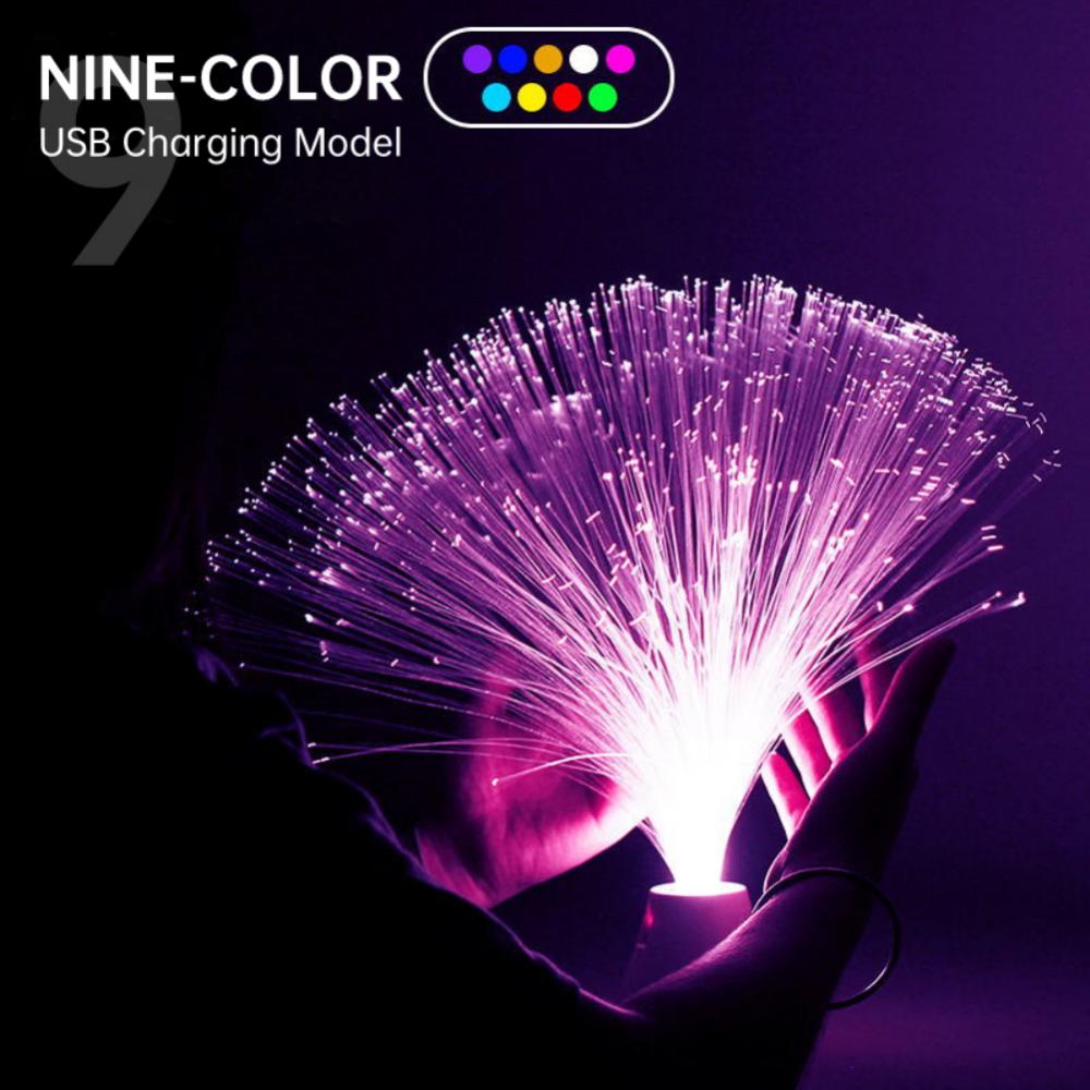 Fiber Optic Lamp Gypsophila Toys Home Desktop Vase Decoration Bar Shop Atmosphere Lights Festival Birthday Gifts Night Lights