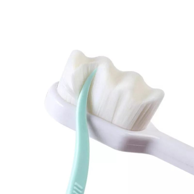 Ultra Fine Soft Toothbrush Nano Bristle Adult Tooth Brush Teeth Deep Cleaning Dental Oral Care Antibacterial Gum Health Hygiene Super Micro Toothbrushes For Sensitive Gums Fiber Thin Hair Whitening Superfine Thick Bristled Cleansing Handle Multicolour