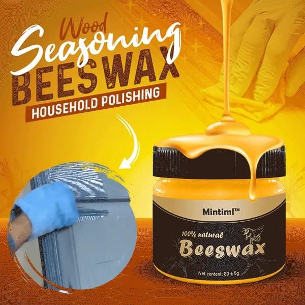 Beeswax Furniture Polish ,Wood Seasoning Beeswax - Natural Wood Wax Traditional Beeswax Polish for Wood & Furniture ,Beeswax Wood Polish and Cleaner for Furniture Care (85g)  big size