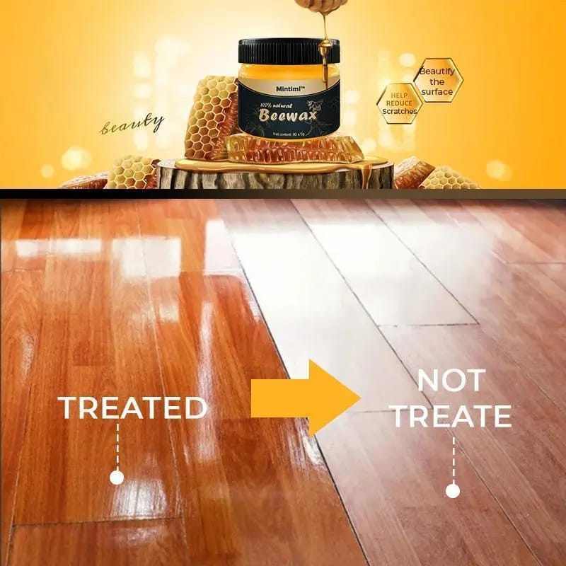 Beeswax Furniture Polish ,Wood Seasoning Beeswax - Natural Wood Wax Traditional Beeswax Polish for Wood & Furniture ,Beeswax Wood Polish and Cleaner for Furniture Care (85g)  big size