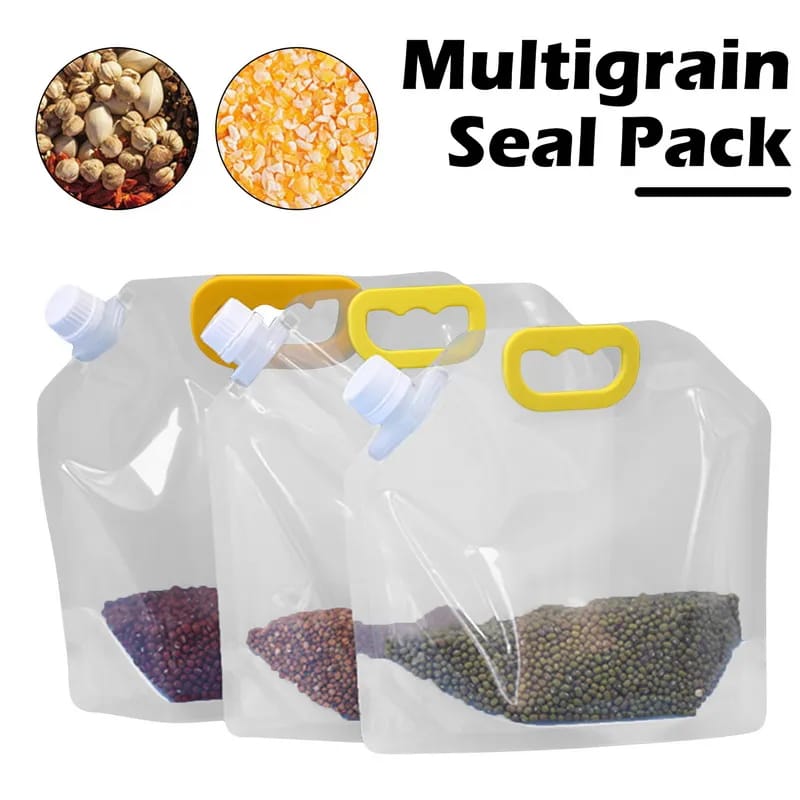 Sealed Storage Bag Grains Moisture-Proof Insect-Proof Transparent Thickened Portable Food-Grade Bag Rice Packaging Bag