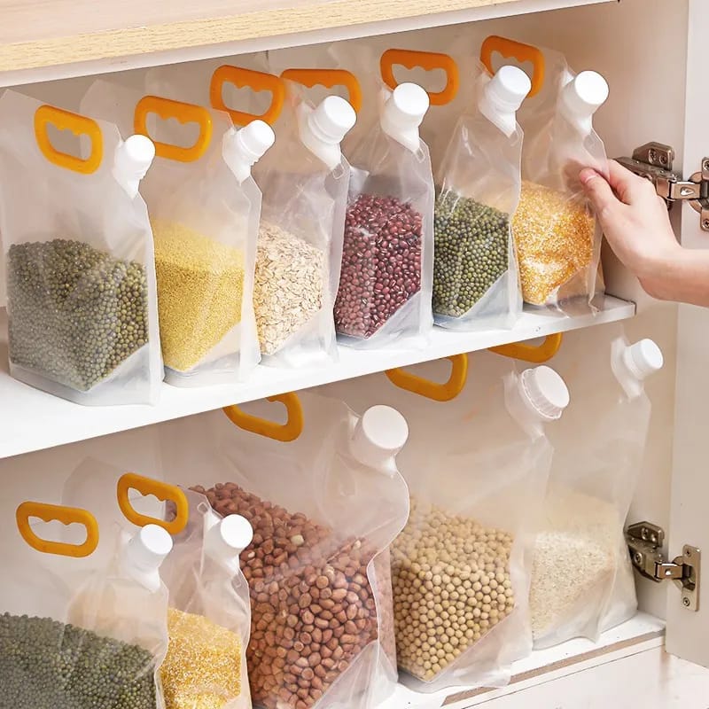 kitchen storage bag grain moisture-proof sealed bag insect-proof transparent portable food-grade storage bag