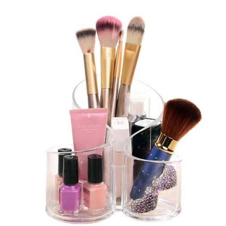 Cosmetic Makeup Organizer Transparent Acrylic Lipstick Holder Display Stand Nail Polish Eyebrow Pencil Storage Box Toothbrush Holder Stationary Holder