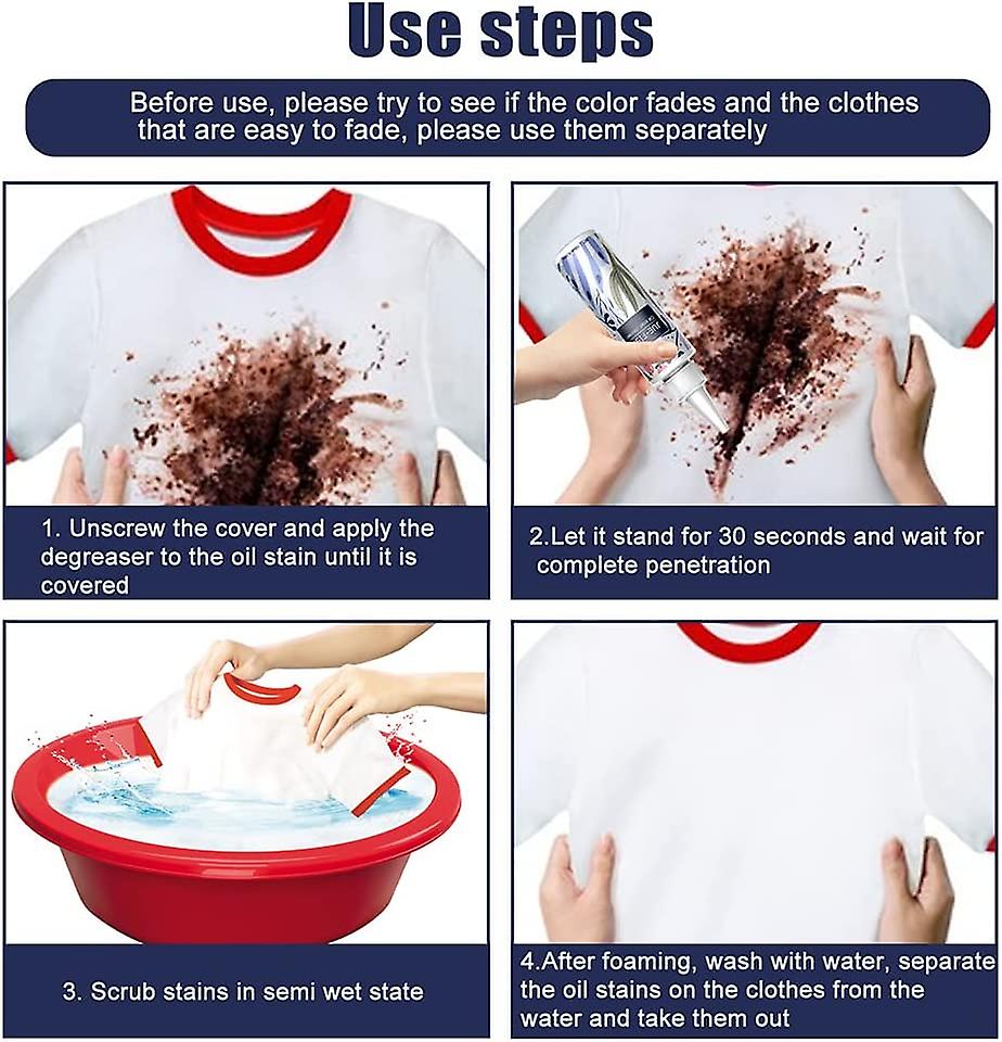 "StainVanish Pro: Advanced Oil Stain Cleaner Liquid - Your Solution to Stubborn Stains!" 100ML