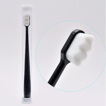 Ultra Fine Soft Toothbrush Nano Bristle Adult Tooth Brush Teeth Deep Cleaning Dental Oral Care Antibacterial Gum Health Hygiene Super Micro Toothbrushes For Sensitive Gums Fiber Thin Hair Whitening Superfine Thick Wave Bristled Cleansing Handle