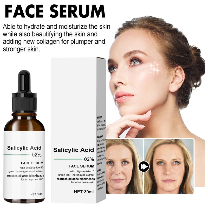 Salicylic Acid Pore Shrink Face Serum Repairs Large Pores Salicylic Acid Essence Anti-wrinkle Facial Serum Oil Control face Care 30ML