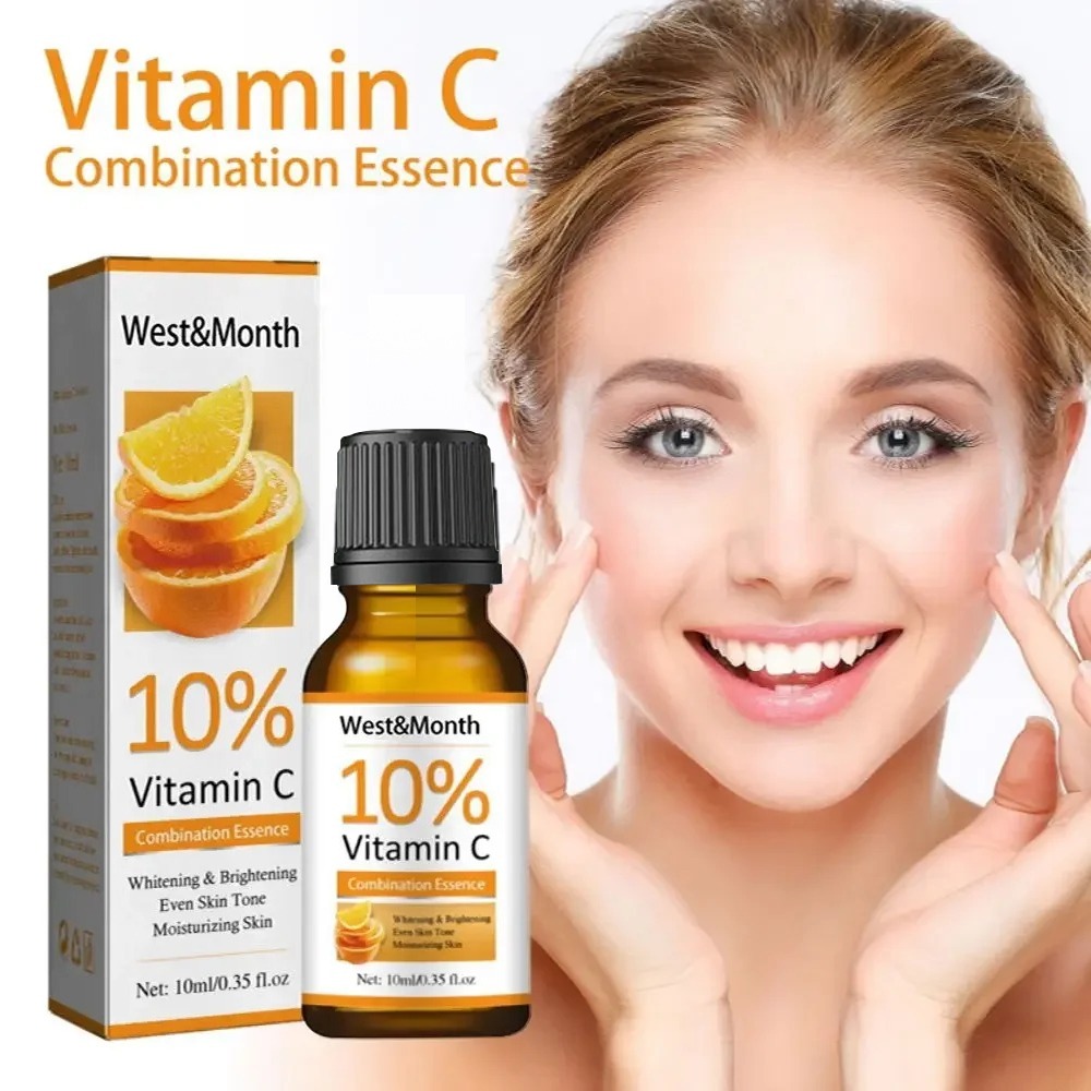 10ml Vitamin C Serum for Face Whitening Facial Serum Hyaluronic Acid Dark Spot Remover Korean Skin Care Products Skincare New