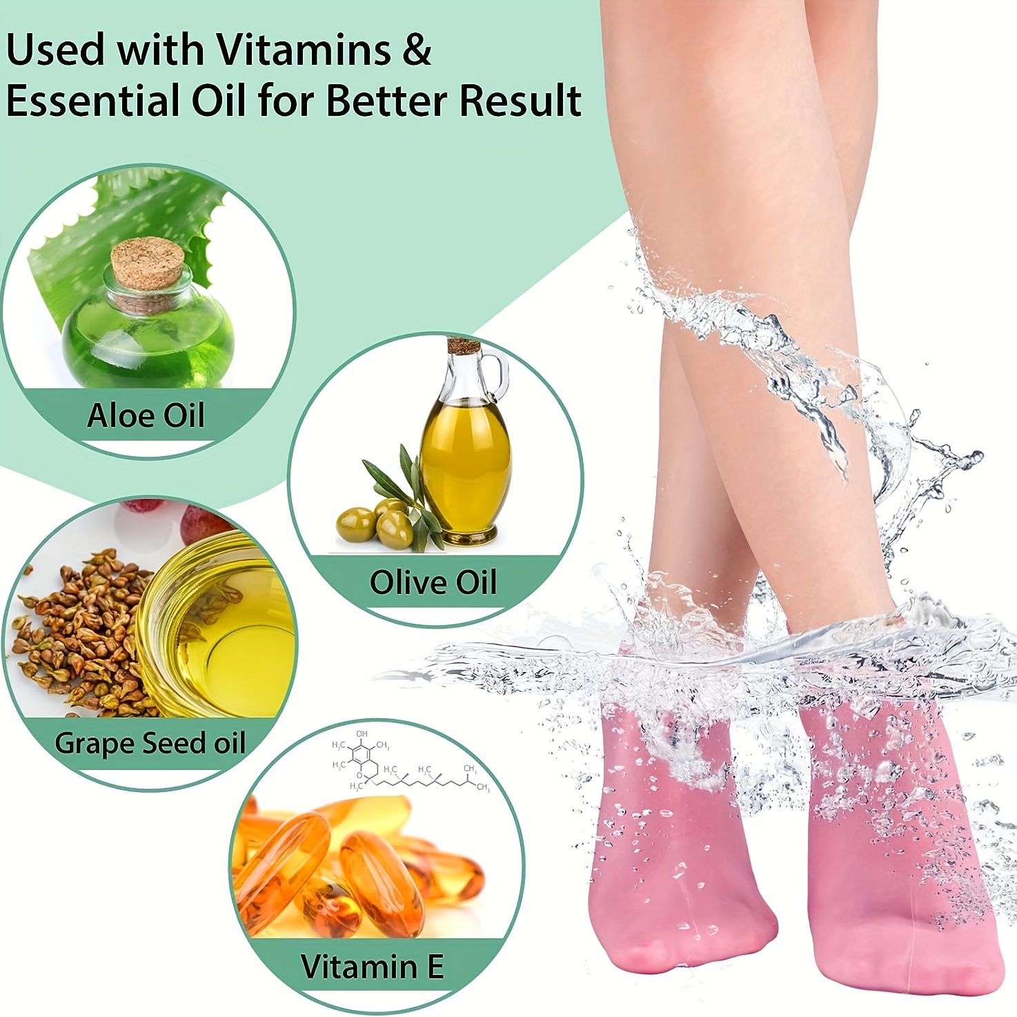1 Pair Silicone Moisturizing Socks Exfoliating Gel Heel Socks Callus Cracked Dead Skin Remove Protector Pain Relief Foot Care