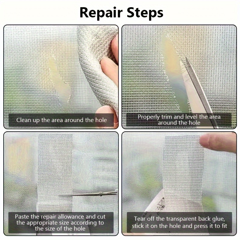 5x200cm Screen Repair Tape Window Door Waterproof Mosquito Net Patch Self-adhesive Super Fix Mesh Netting Broken Holes Tool