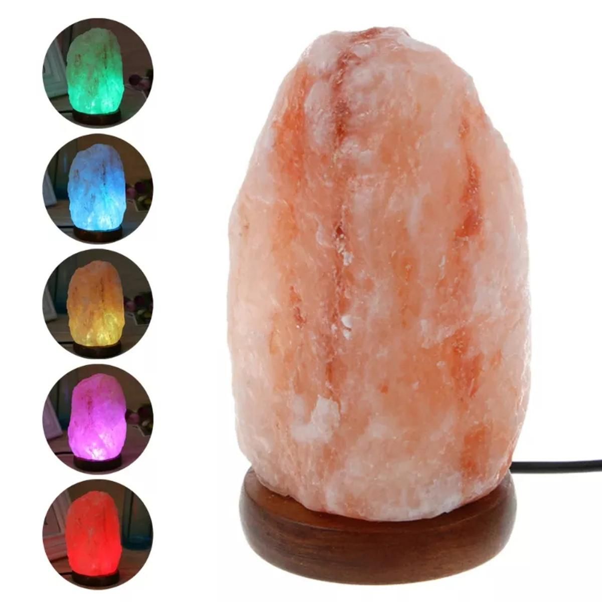 7 Color Changing USB Himalayan Salt Lamp for Home Decoration, Night Light, Pink salt lamp, Salt lamp bulb, Rock salt lamp, Asthma and Allergy Patients to Clean room Atmosphere
