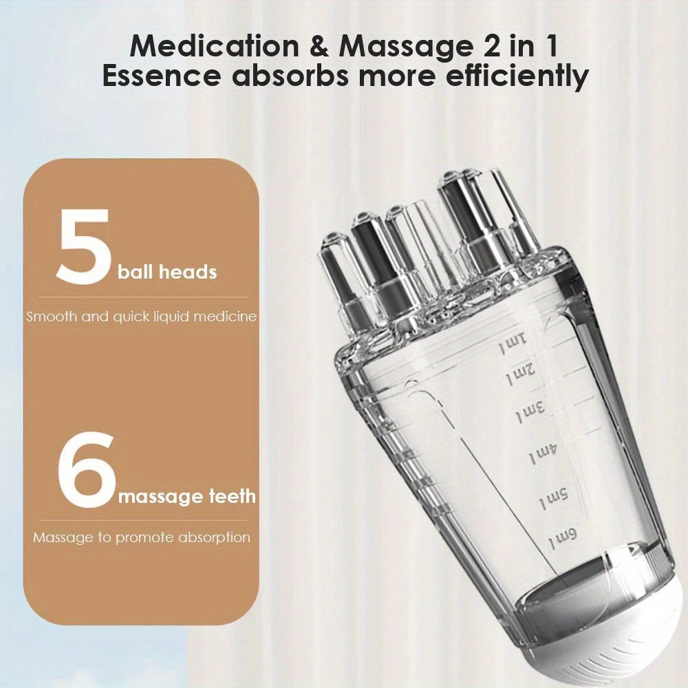 6ml Scalp Applicator Mini Head Massager Roller Ball Brush Hair Care Essential Oil Applicator Massage Comb