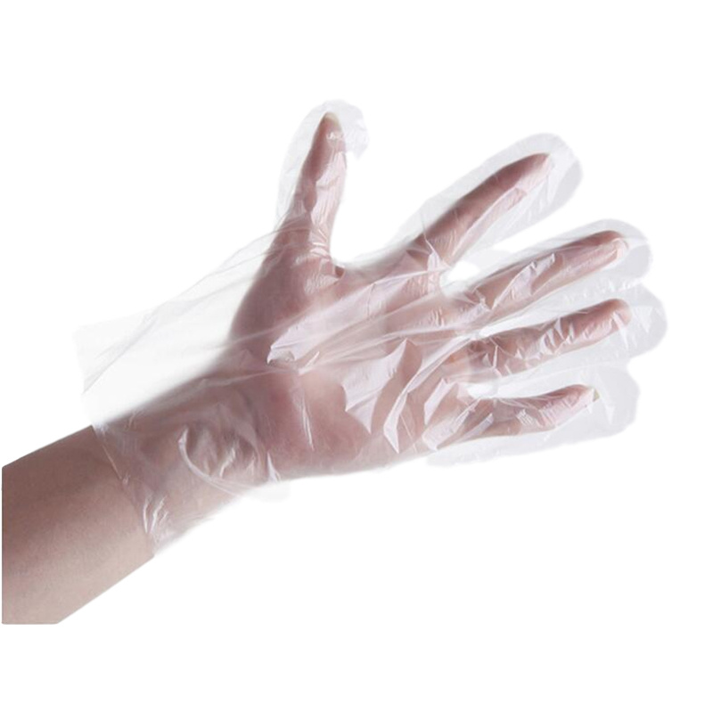 100pcs Disposable Gloves For Food, Individually Wrapped Plastic Transparent Gloves, Film Thickened PE Gloves