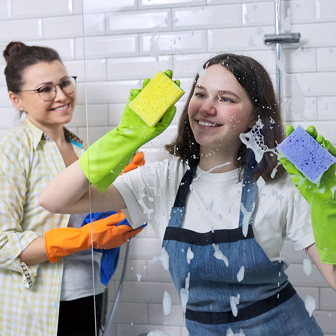 1 Pair, Premium Household Cleaning Gloves, Waterproof Kitchen Dishwashing Gloves, Non-slip Housework Gloves, Durable Laundry Washing Gloves, Cleaning Supplies, Cleaning Tool