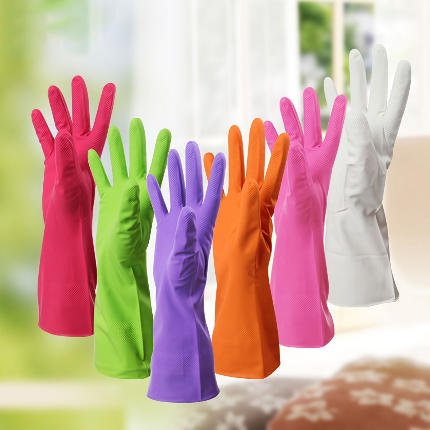 1 Pair, Premium Household Cleaning Gloves, Waterproof Kitchen Dishwashing Gloves, Non-slip Housework Gloves, Durable Laundry Washing Gloves, Cleaning Supplies, Cleaning Tool