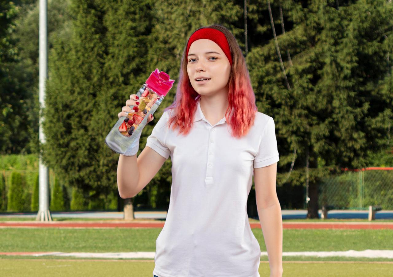800ml Leak-Proof Sports Detox Water Bottle with Infuser - BPA/PVC/BPS/BPF Free, Ideal for Fitness, Camping, Cycling & Outdoor Activities