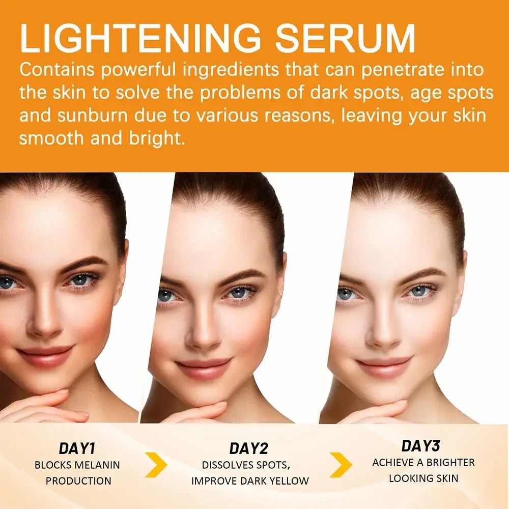 Vitamin C Brightening & Whitening Facial Serum, formulated with Hyaluronic Acid to deeply hydrate and combat dark spots. Inspired by Korean skincare, this serum is your ultimate solution for a flawless, even complexion.
