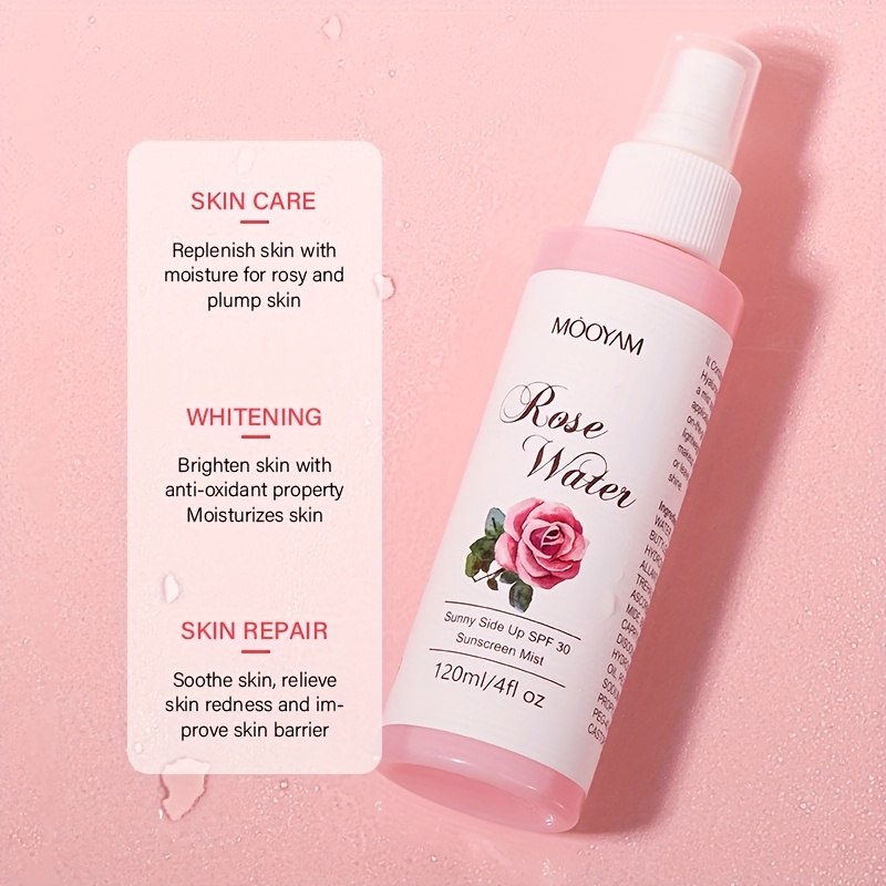 Facial Mist with Rose Water, Hydrating Essence Toner Spray, Refreshing Oil Control, Moroccan Rose Water Essence Facial Mist, Suitable for All Skin Types.