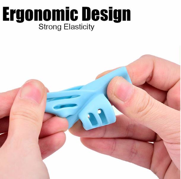 Children Pencil Holder Tools Silicone Two Finger Ergonomic Posture Correction Tools Pencil Grip Writing Aid Grip