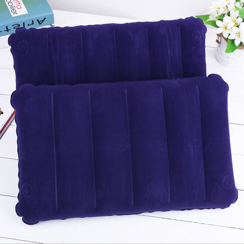 Travel Portable comfortable Inflatable Air Pillow Cushion Ultralight Camping Pillow for Beach Sea Travel Car Travel Bed Outdoor Protect Head Neck Soft - Random Color