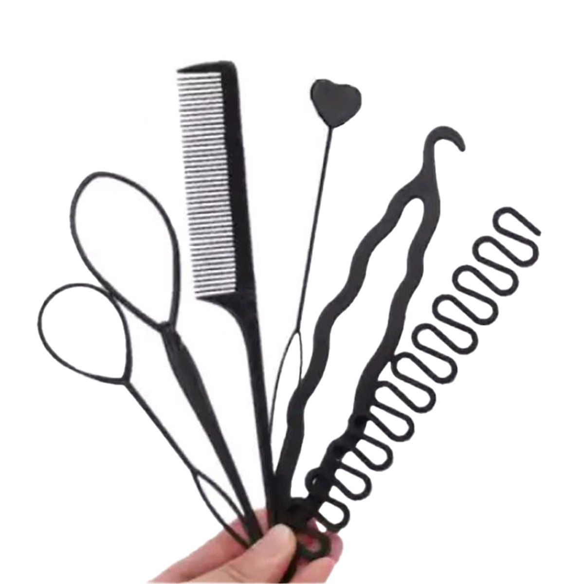 6 Pcs Hair Styling Tools Hair Accessories Hair Accessories For Girls Hair Care Kit Hair Care Products Hair Bands For Girls Hair Accessories For Girls Hair Accessories Hair Bands For Girls Hair Band Hair Straightener Hair Styler (Set Of 6 Pcs)