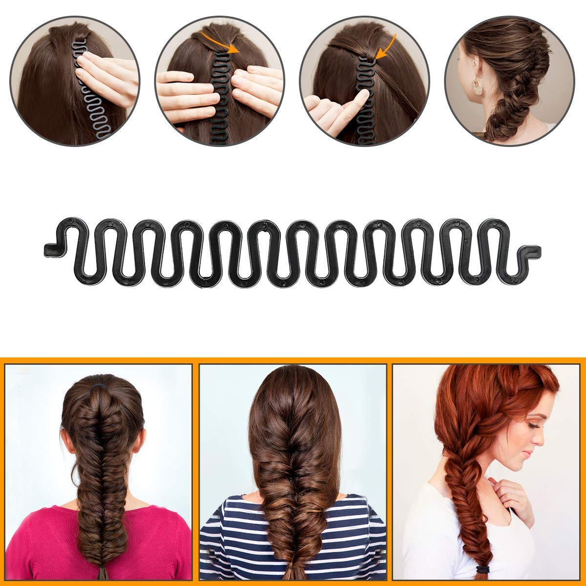 6 Pcs Hair Styling Tools Hair Accessories Hair Accessories For Girls Hair Care Kit Hair Care Products Hair Bands For Girls Hair Accessories For Girls Hair Accessories Hair Bands For Girls Hair Band Hair Straightener Hair Styler (Set Of 6 Pcs)