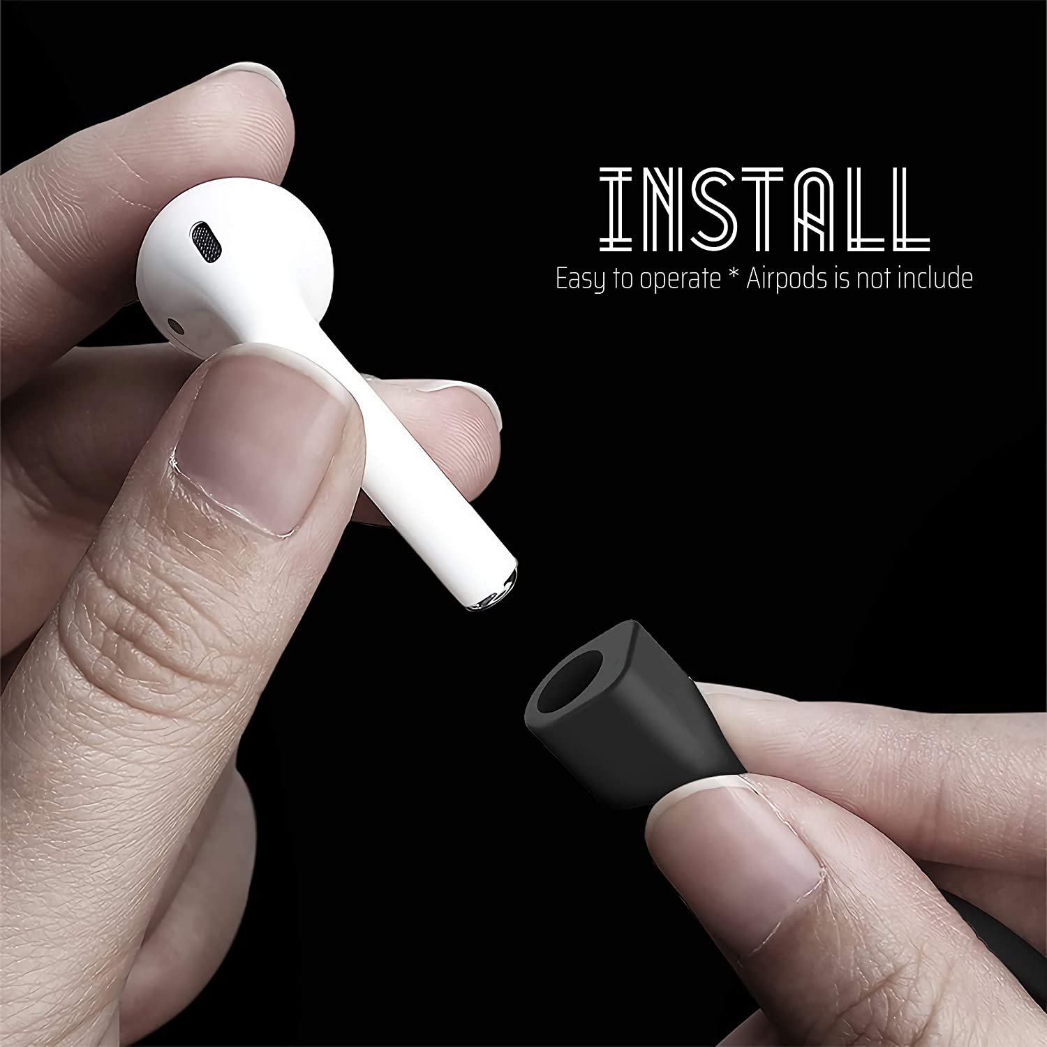 Anti Lost Silicone Earphone Rope Holder Cable For AirPods Strap Wireless Bluetooth Headphone Neck Strap Cord String 55CM TWS Anti Lost Ear phones Headset Hanging Lanyard Drop Air Pods Accessory Loop Earpods Accessories Skin Friendly Airpods Band Neckband