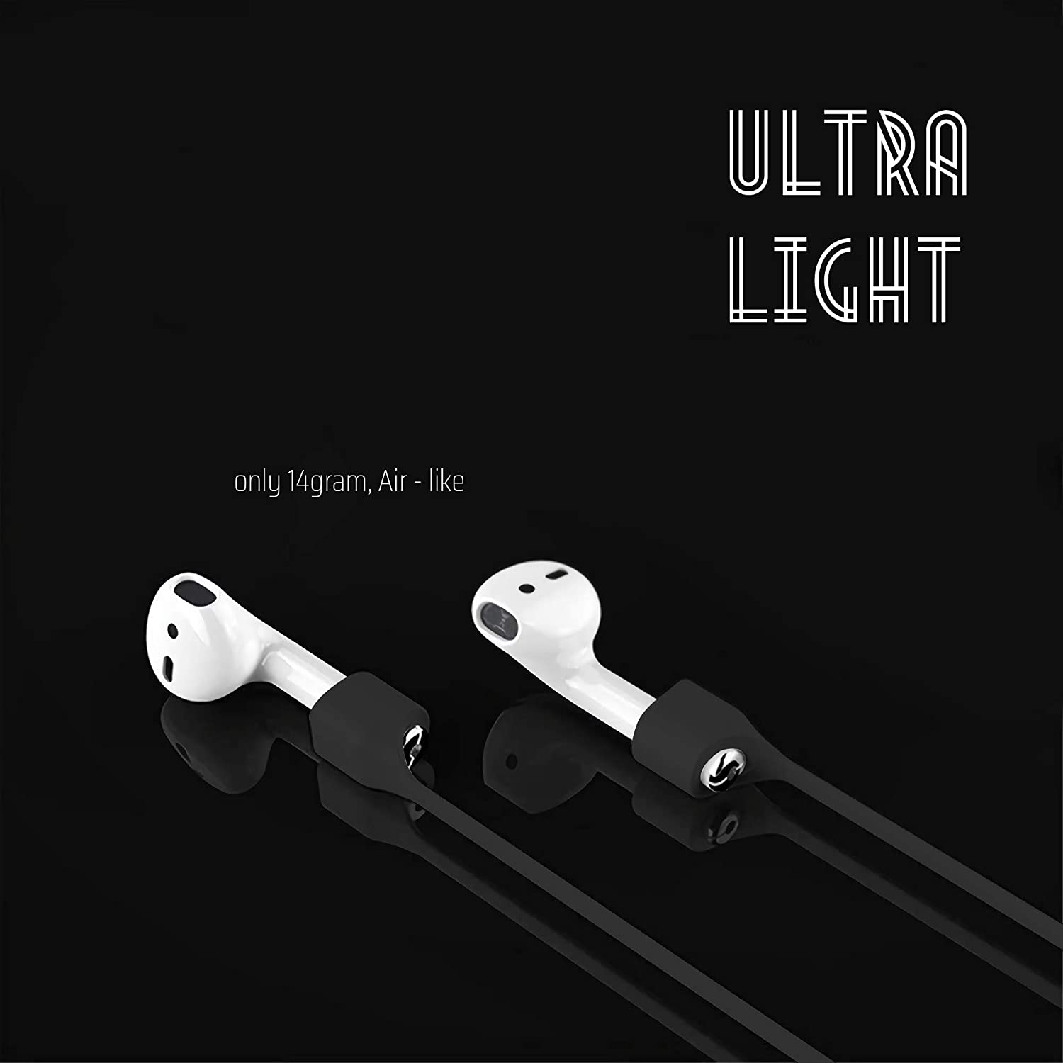 Anti Lost Silicone Earphone Rope Holder Cable For AirPods Strap Wireless Bluetooth Headphone Neck Strap Cord String 55CM TWS Anti Lost Ear phones Headset Hanging Lanyard Drop Air Pods Accessory Loop Earpods Accessories Skin Friendly Airpods Band Neckband