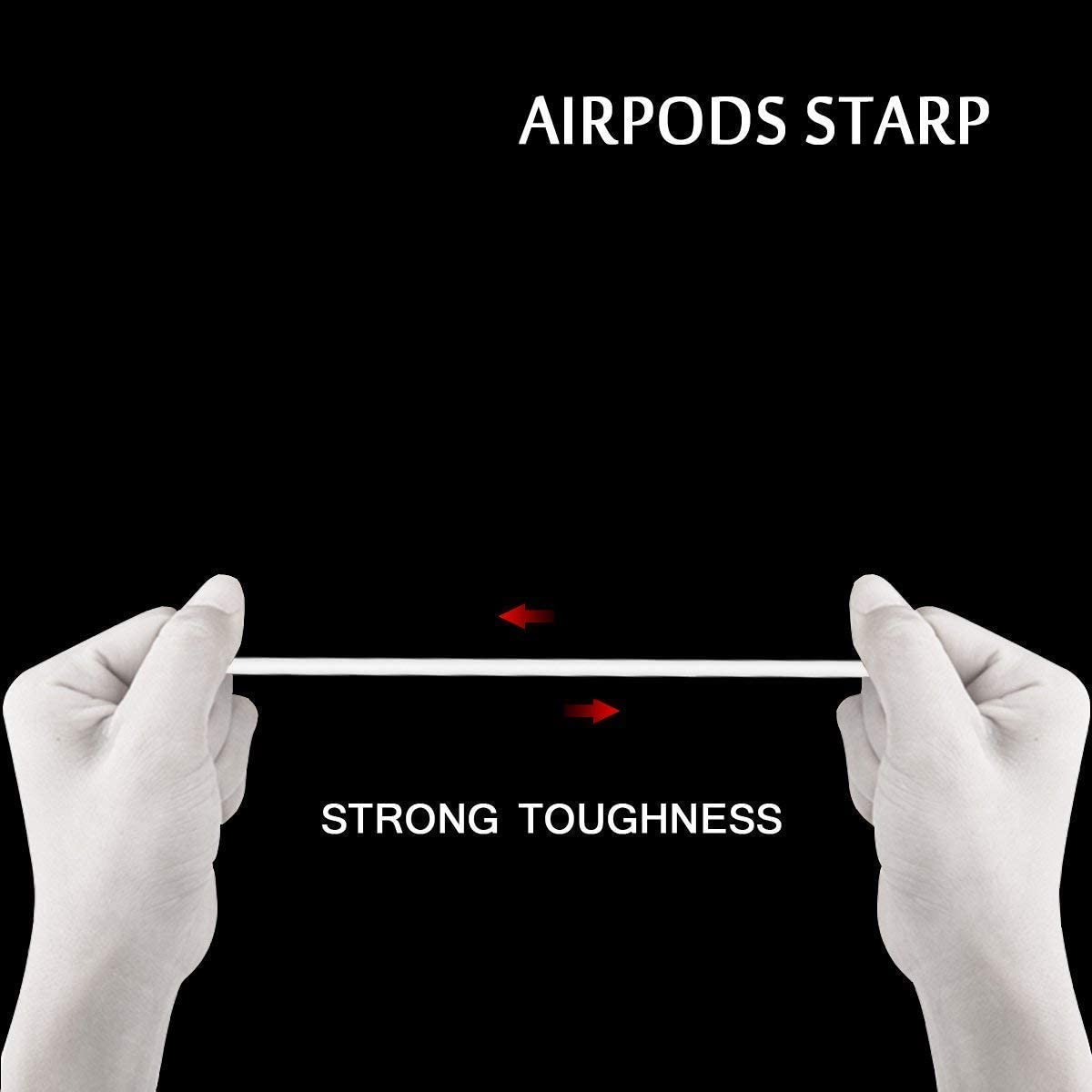 Anti Lost Silicone Earphone Rope Holder Cable For AirPods Strap Wireless Bluetooth Headphone Neck Strap Cord String 55CM TWS Anti Lost Ear phones Headset Hanging Lanyard Drop Air Pods Accessory Loop Earpods Accessories Skin Friendly Airpods Band Neckband