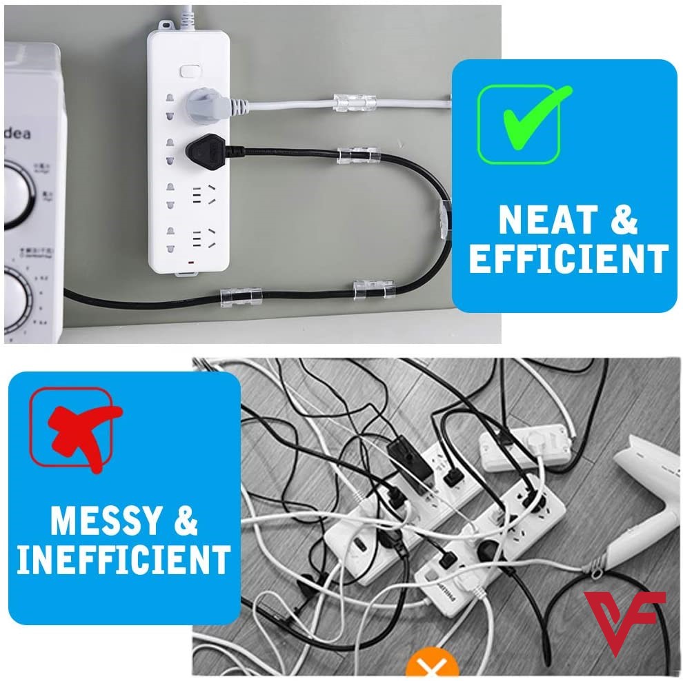 20 Pcs Smart Cable Organizer Desktop and Workstation Cord Clips Management Holder Data Telephone Line Cable Winder Sleeve Self Adhesive Crystal Design Cable Clips Organizer Desk Mouse Cable Wire Holder