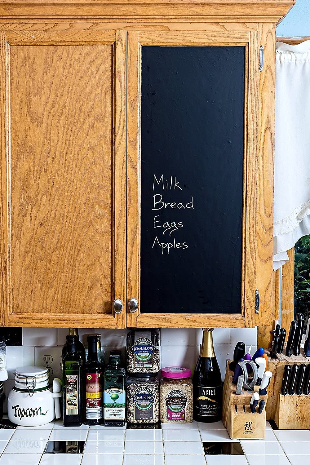Large Black Chalkboard Sticker Paper DIY Black Board Wall Adhesive Contact Paper Roll Chalk Board For Kids Blackboard Sticker For Wall Chalk Paper Sheet PVC Waterproof Size: 16inch x 36 inch